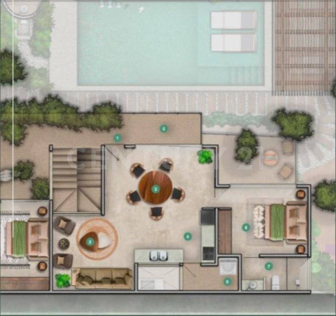 Departamento en preventa con terraza en Tulum 1