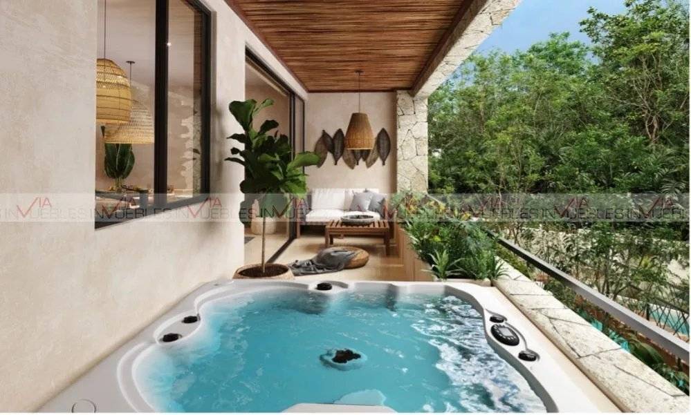 Exclusivo departamento con terraza en Tulum 2