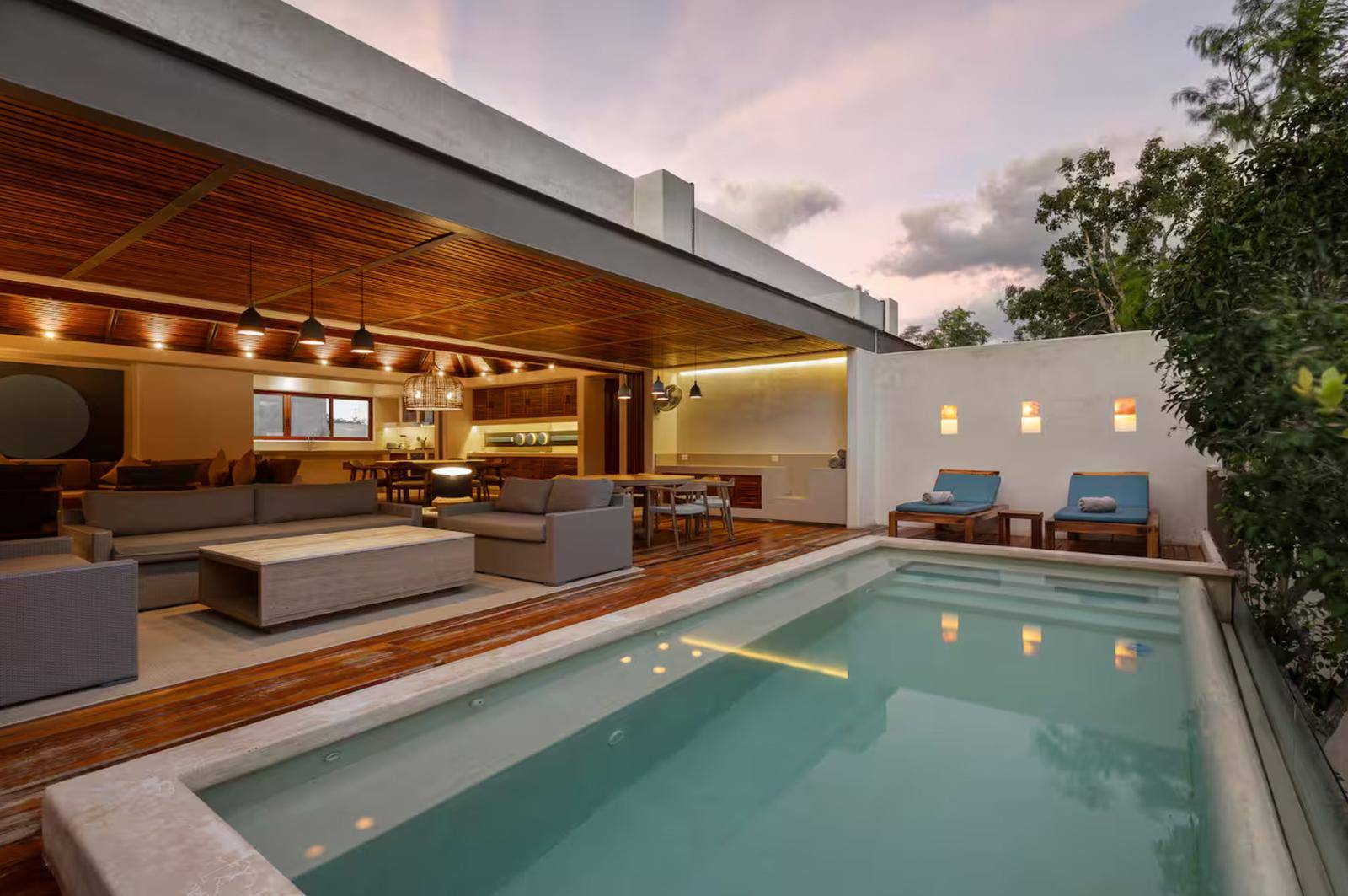 Casa de diseño y jardín privado en Tulum 1