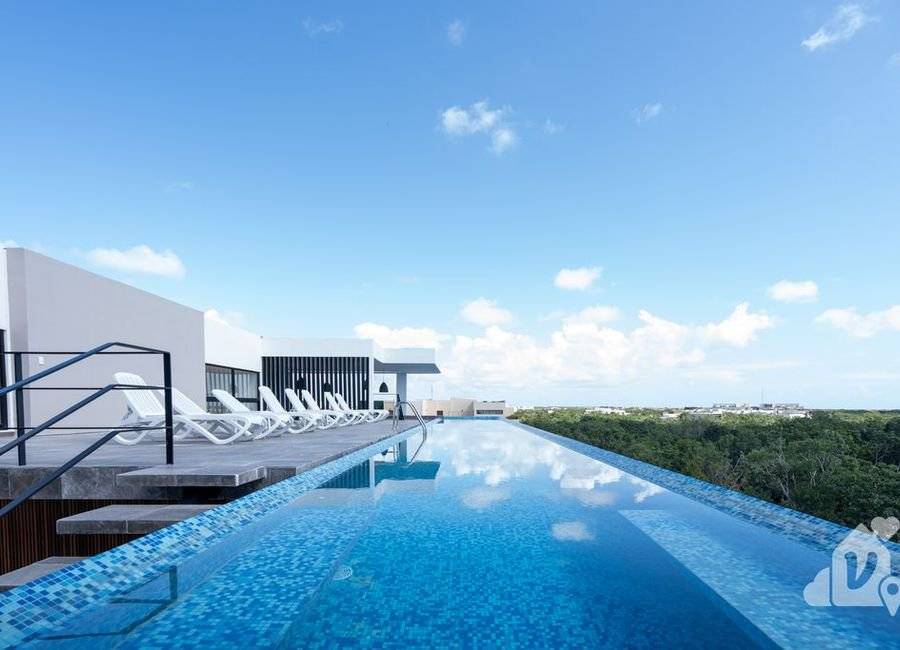 Penthouse moderno con alberca privada en Tulum 2