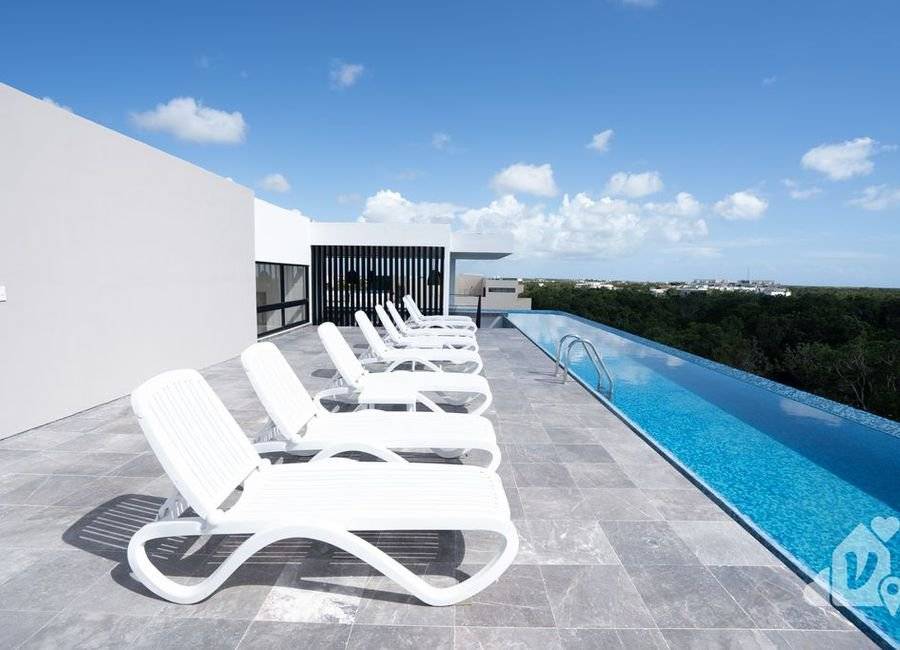 Penthouse moderno con alberca privada en Tulum 5