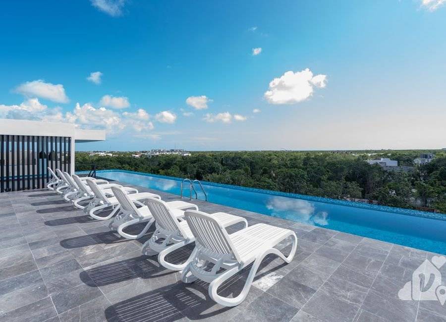 Penthouse moderno con alberca privada en Tulum 4