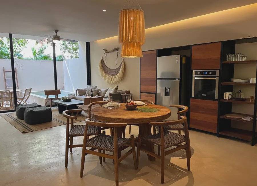 Departamento amueblado con alberca privada en Tulum 2
