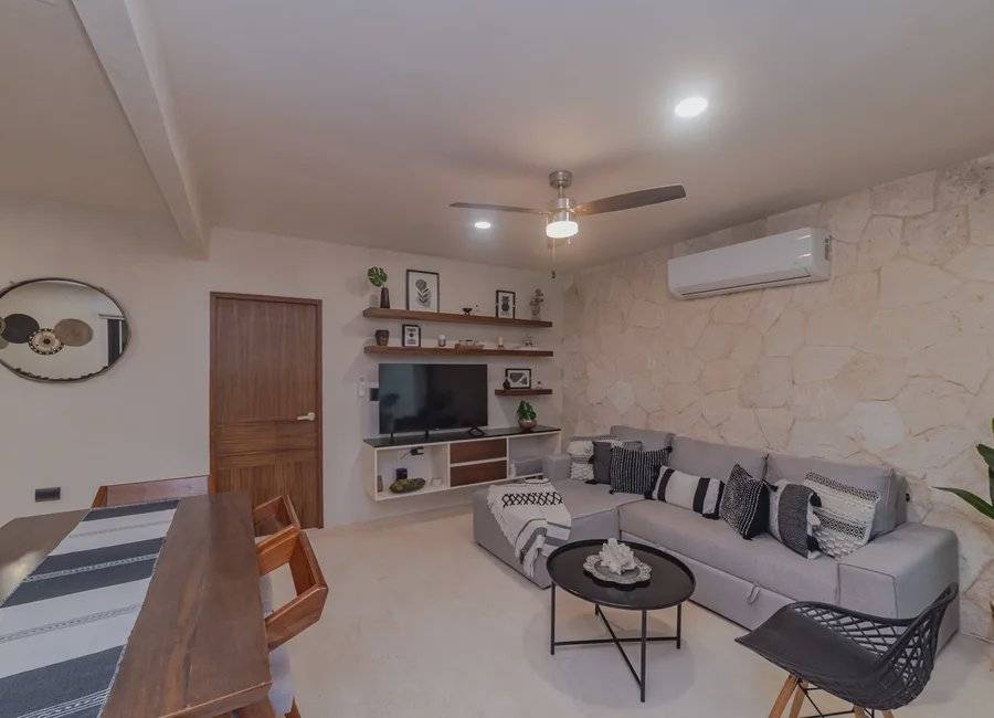 Departamento amueblado con alberca en Tulum 4