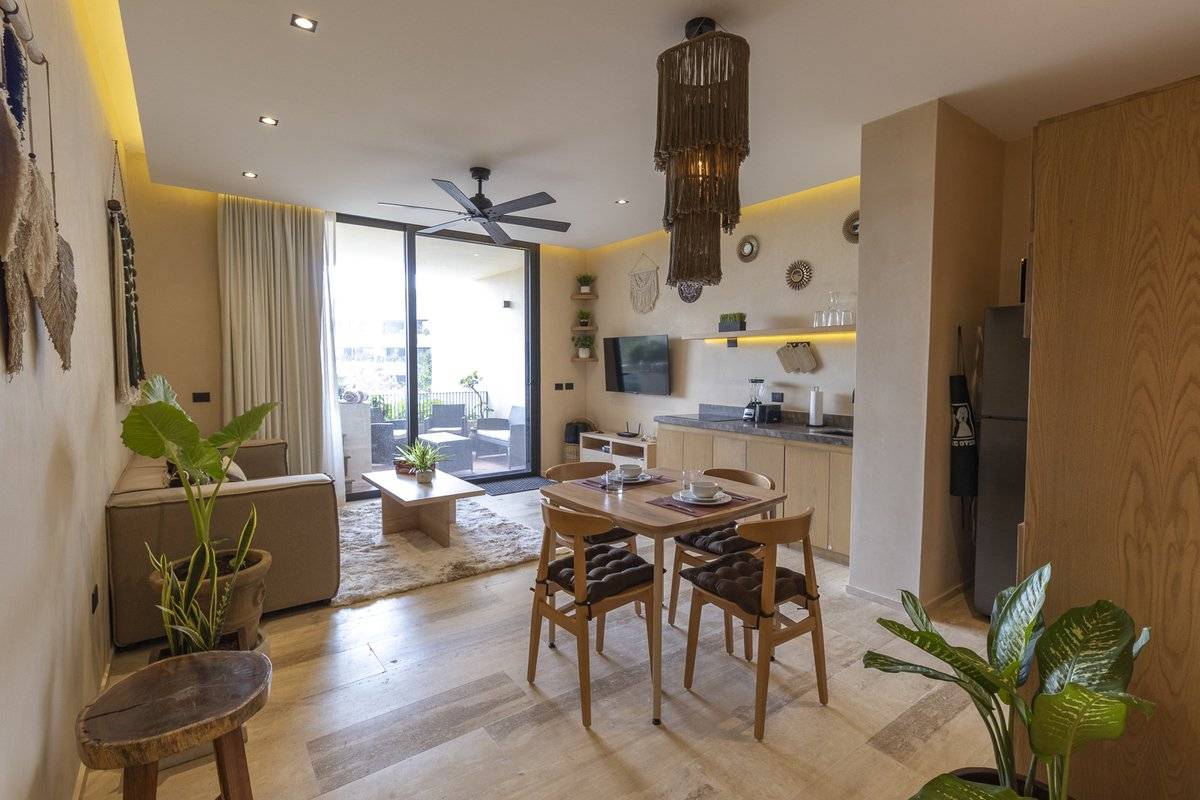 Departamento amueblado en Tulum con piscina privada 2