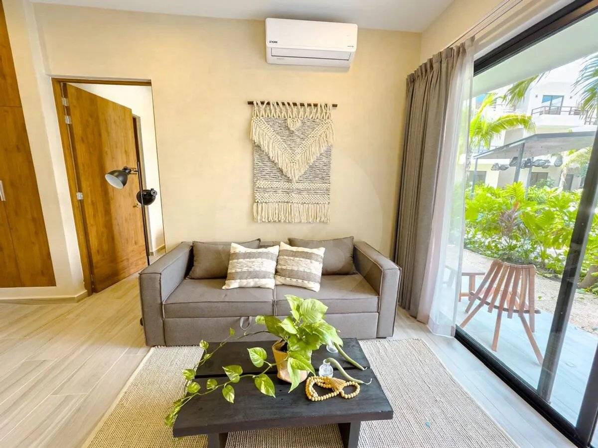 Departamento ideal en Tulum con alberca y jardín 3