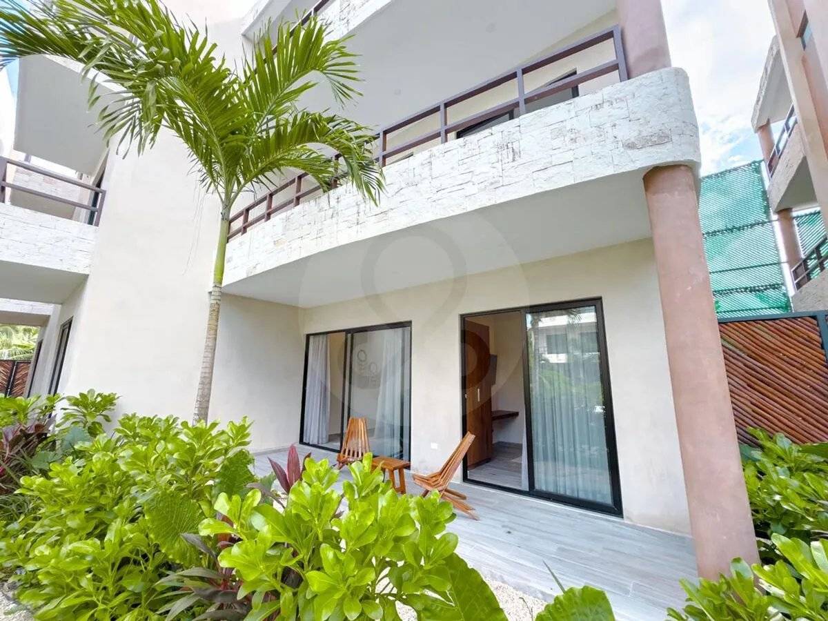 Departamento ideal en Tulum con alberca y jardín 2