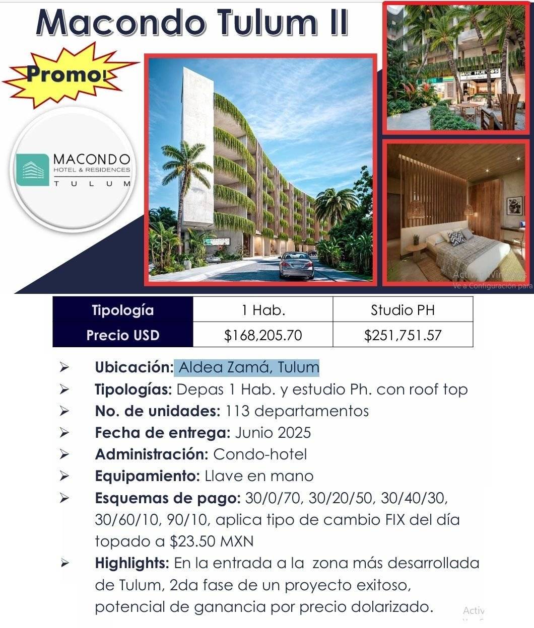 Departamentos "llave en mano" en Tulum 2