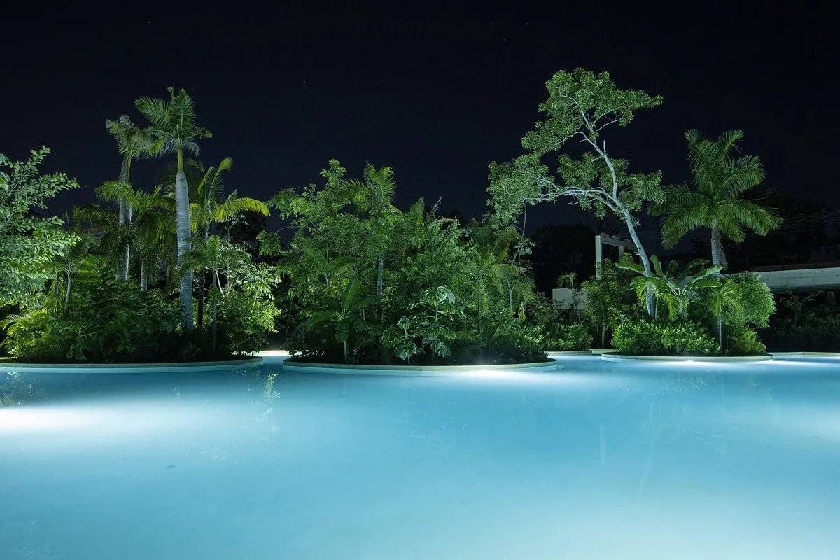 Jardín privado y alberca en Tulum 5