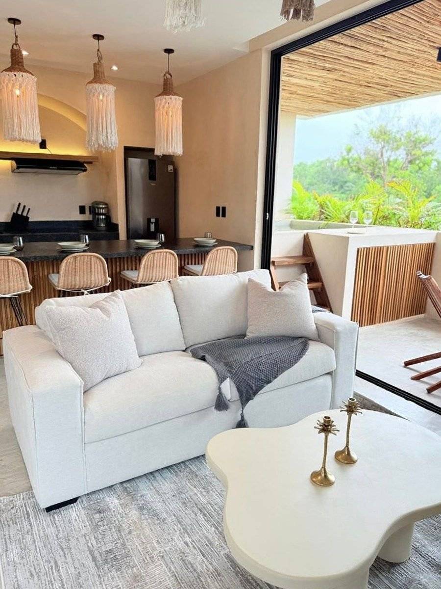 Departamento amueblado en Tulum con alberca 3