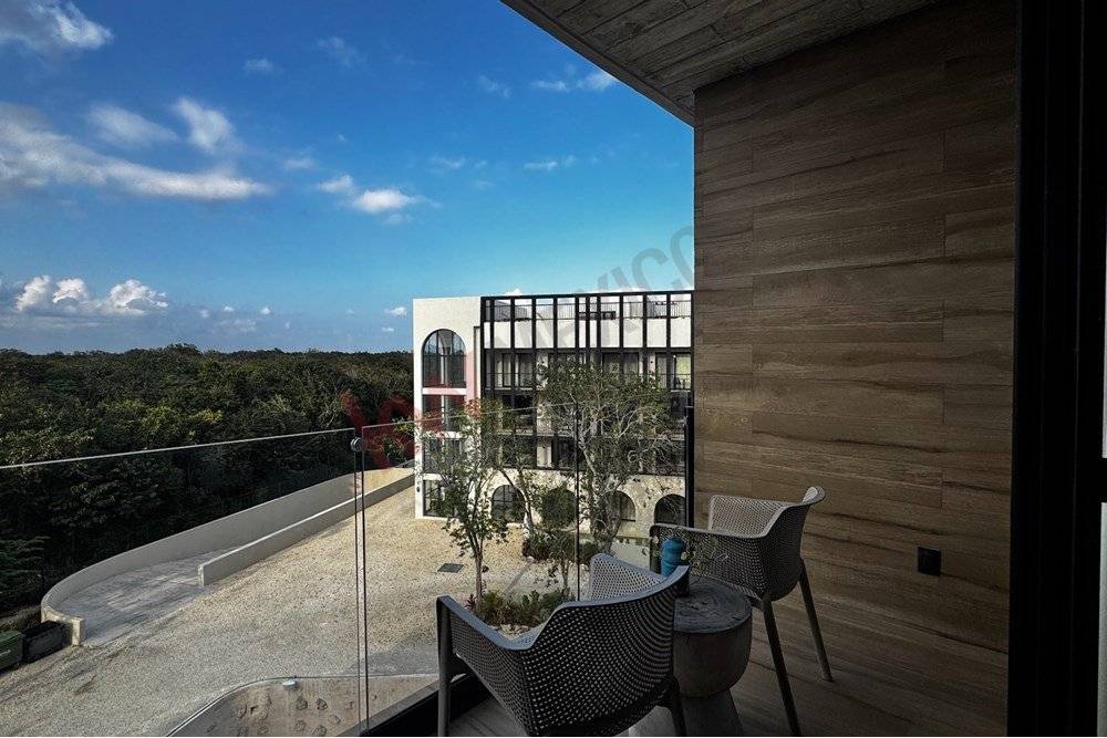 Estudio penthouse amueblado en Tulum 2