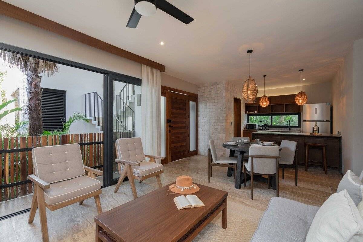 Departamento con patio y jacuzzi en Tulum 2