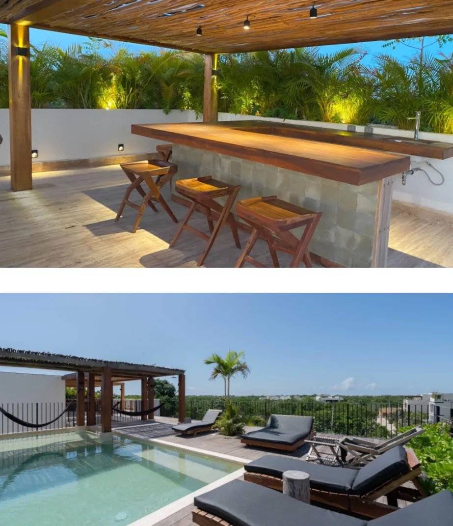Moderno departamento con roof top en Tulum 2
