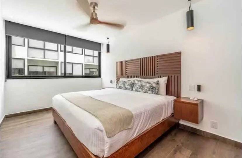 Apartamento amueblado con vista a la piscina 2