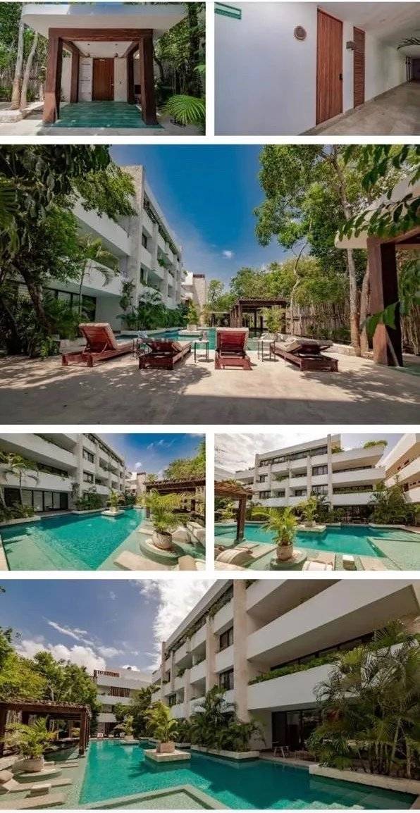 Departamento equipado con piscina privada en Tulum 2