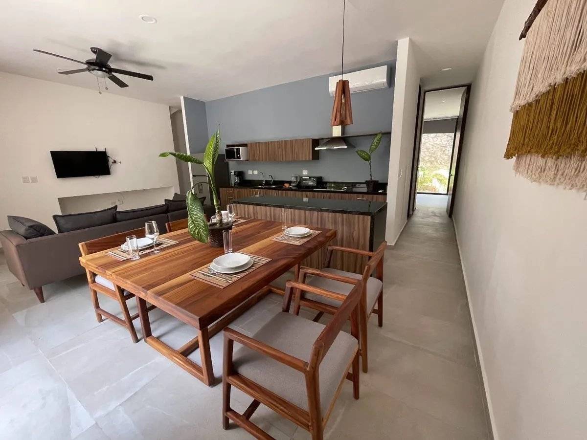 Departamento amueblado con alberca privada en Tulum 1