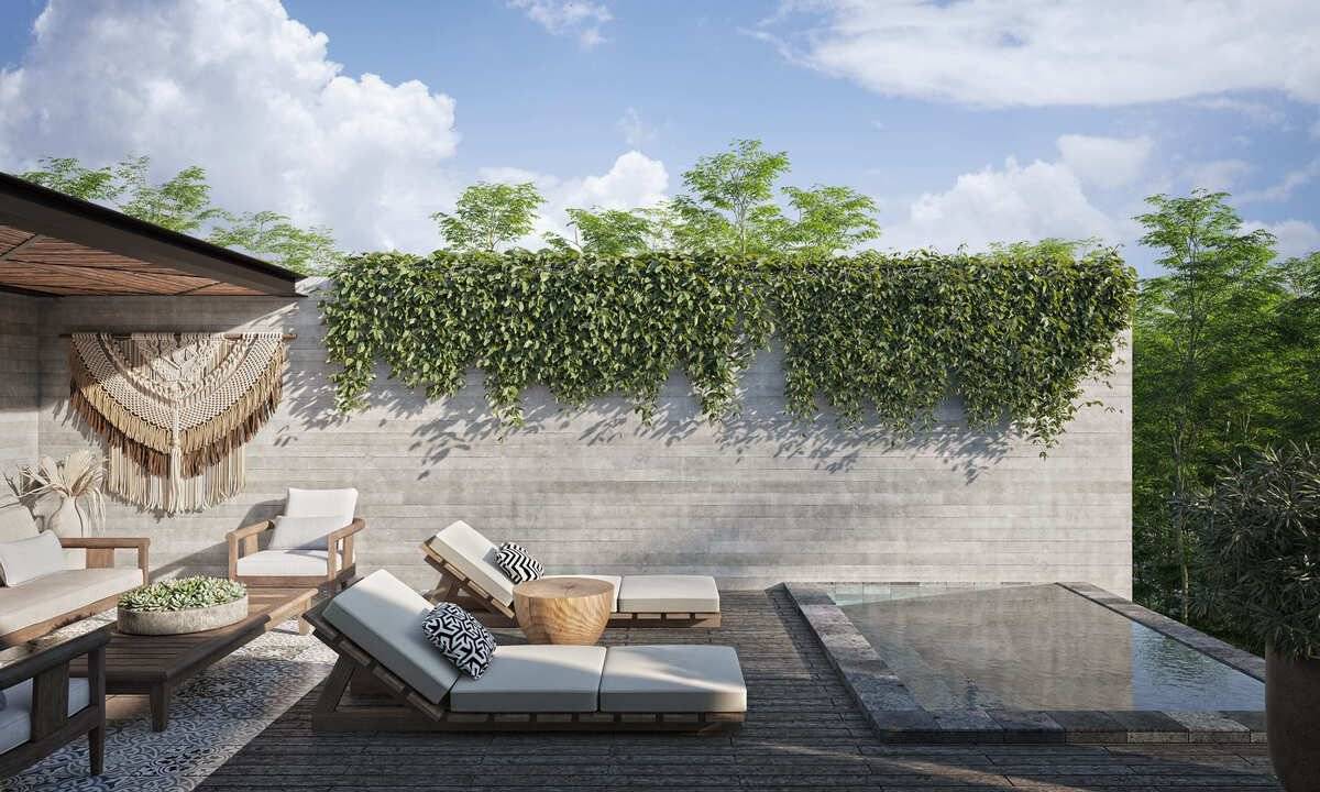 Ático loft con jardín y piscina en Country Club 3