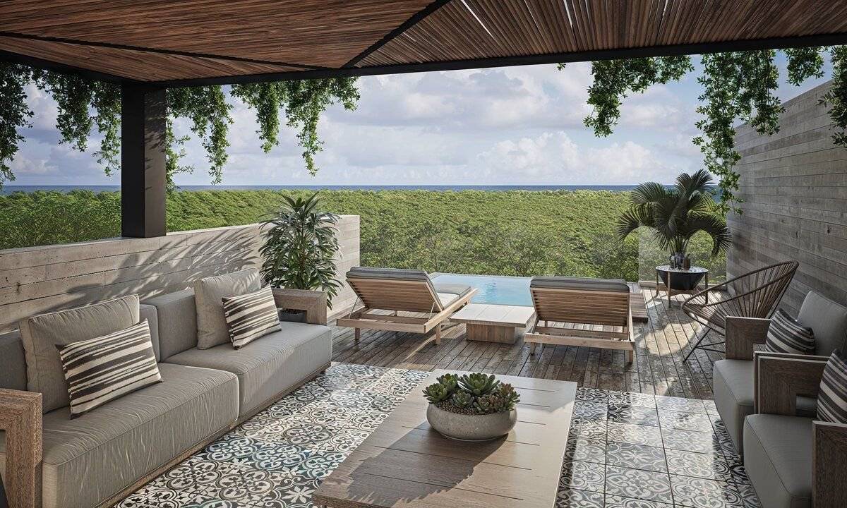 Ático loft con jardín y piscina en Country Club 4
