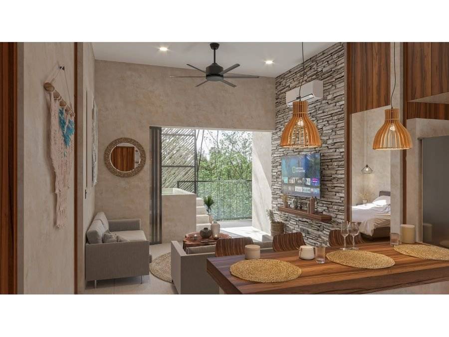 Departamento premium en Tulum con jardín y amenidades 2