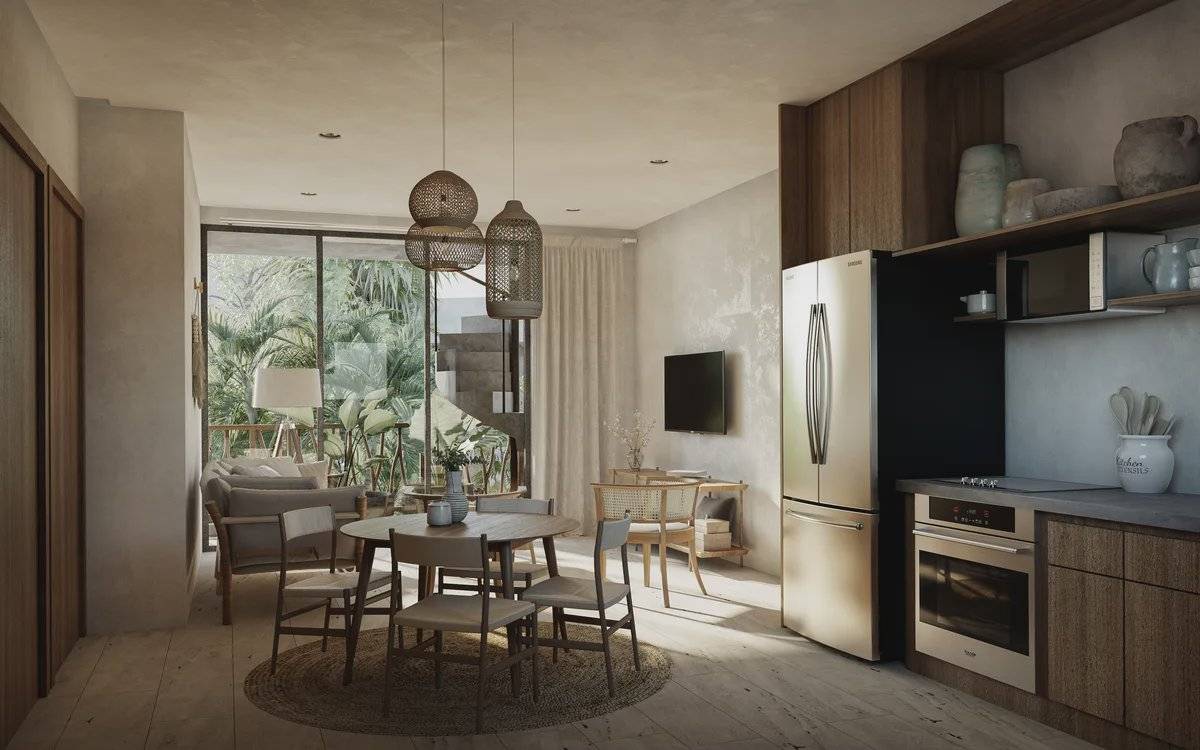 Departamento en pre venta en tulum a pasos de av. coba 4