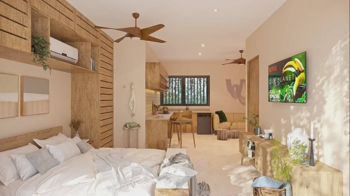 Vive el encanto de Tulum en este moderno departamento 1