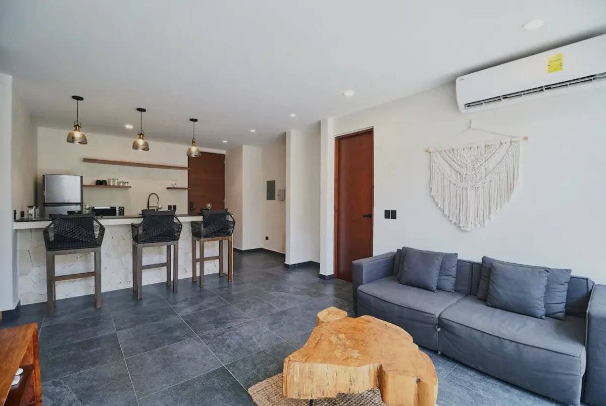 Departamento amueblado con piscina en Tulum 3
