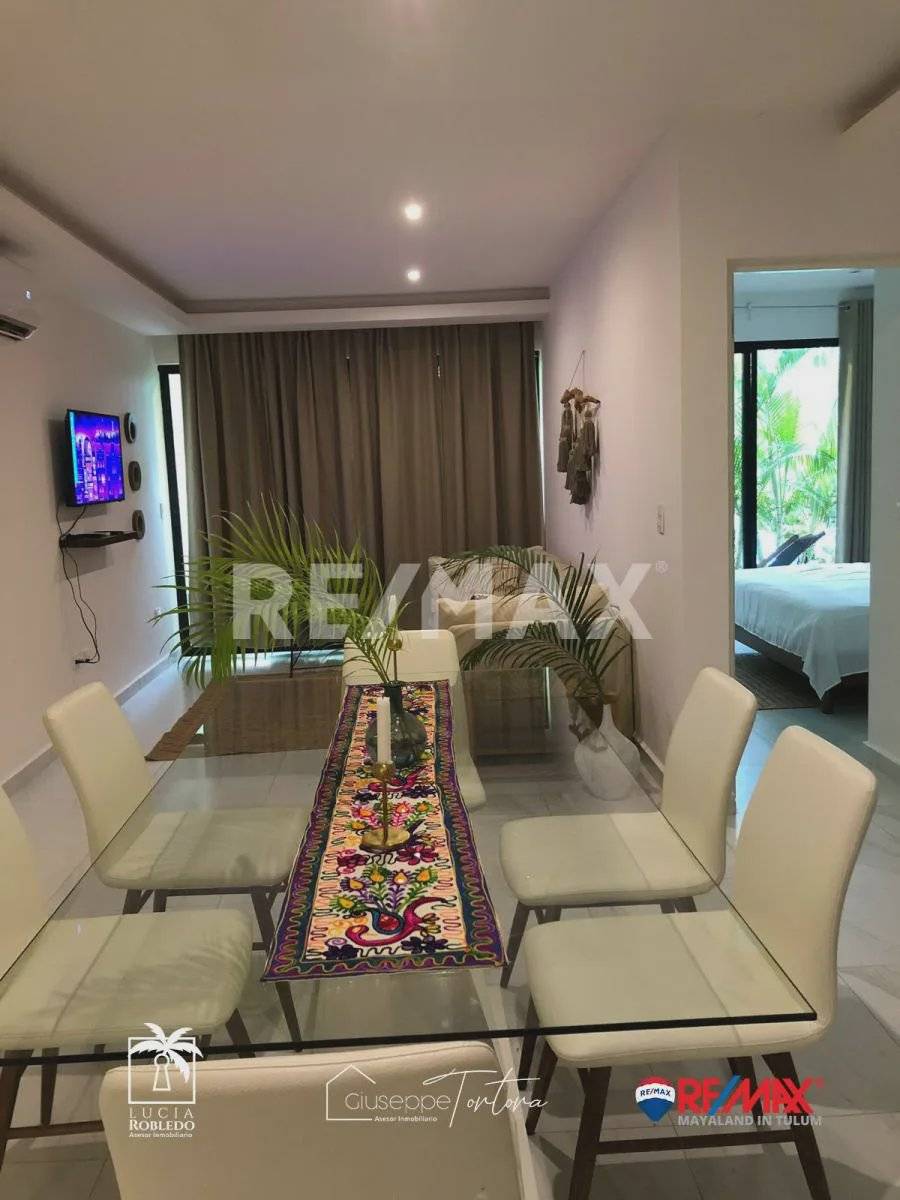 Moderno departamento con alberca en Tulum 3
