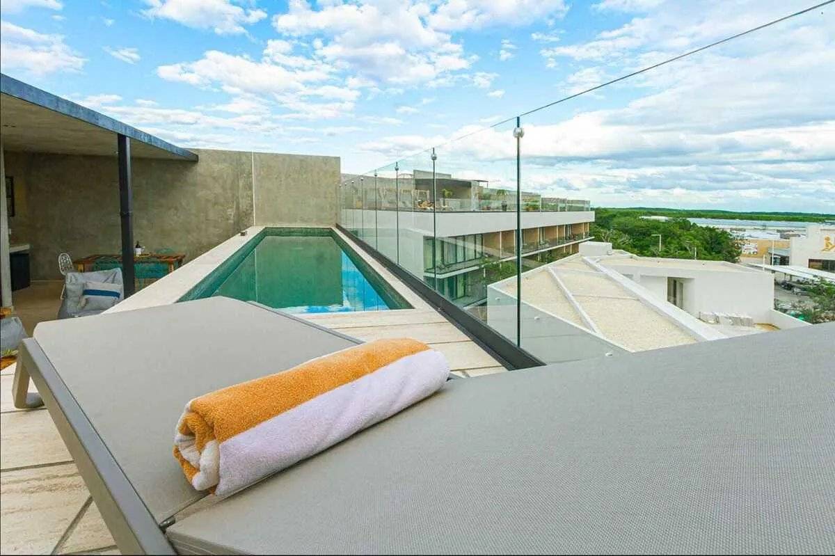 Penthouse amueblado en Tulum con alberca privada 3