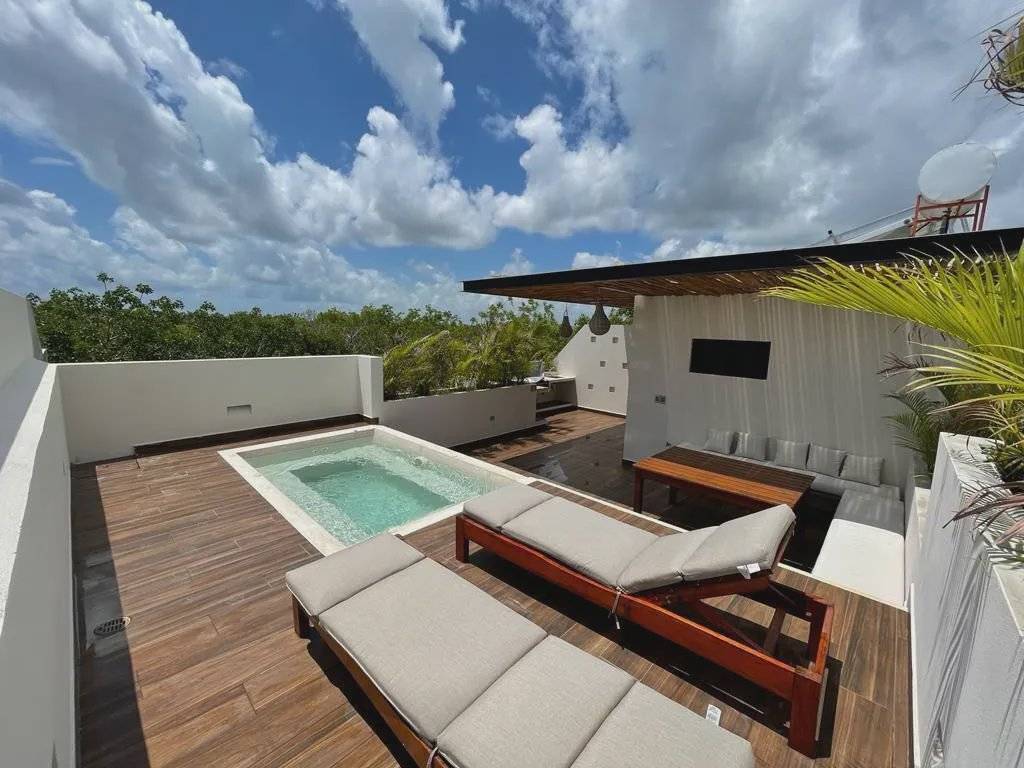 Penthouse con roof top y alberca privada en Tulum 2