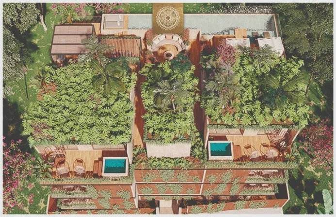 Exclusivo departamento con jardín y alberca privada 3