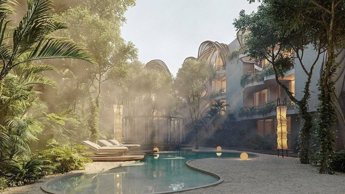 Encantador departamento con plunge pool en Tulum 3