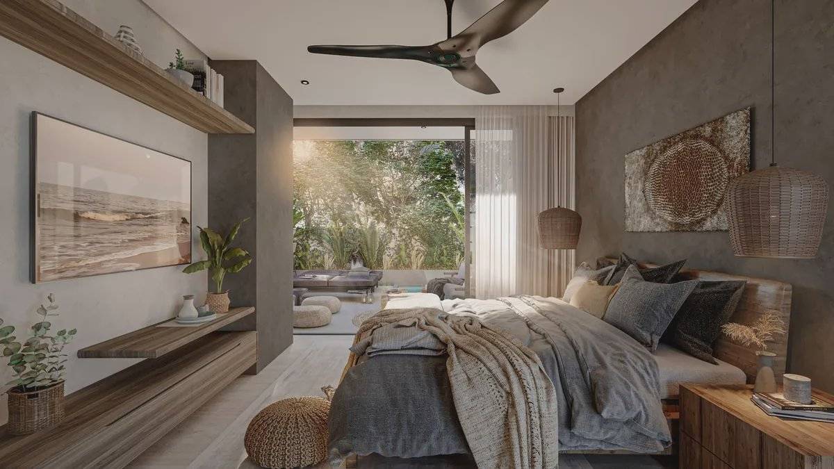 Exclusivo departamento en Tulum con jardín y alberca 2
