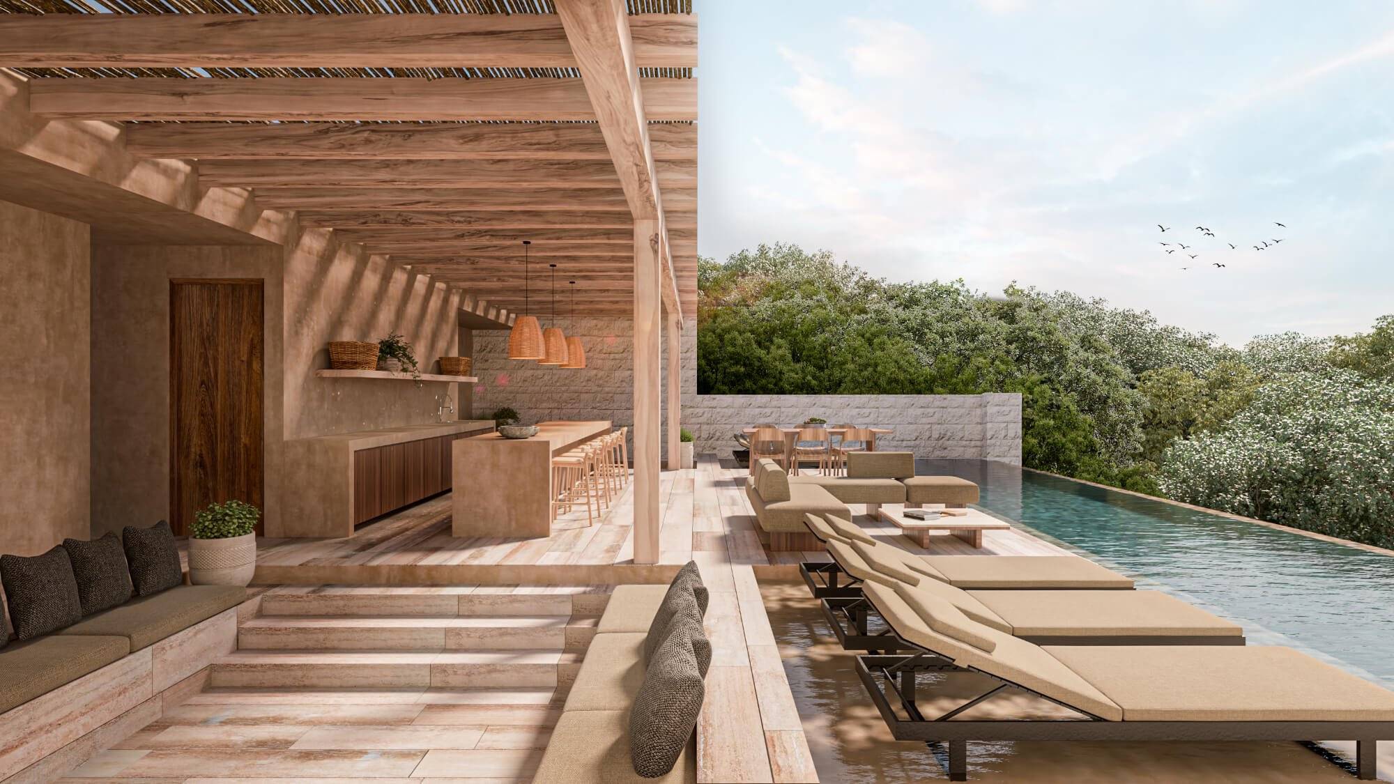 Penthouse con alberca y vista al mar 2