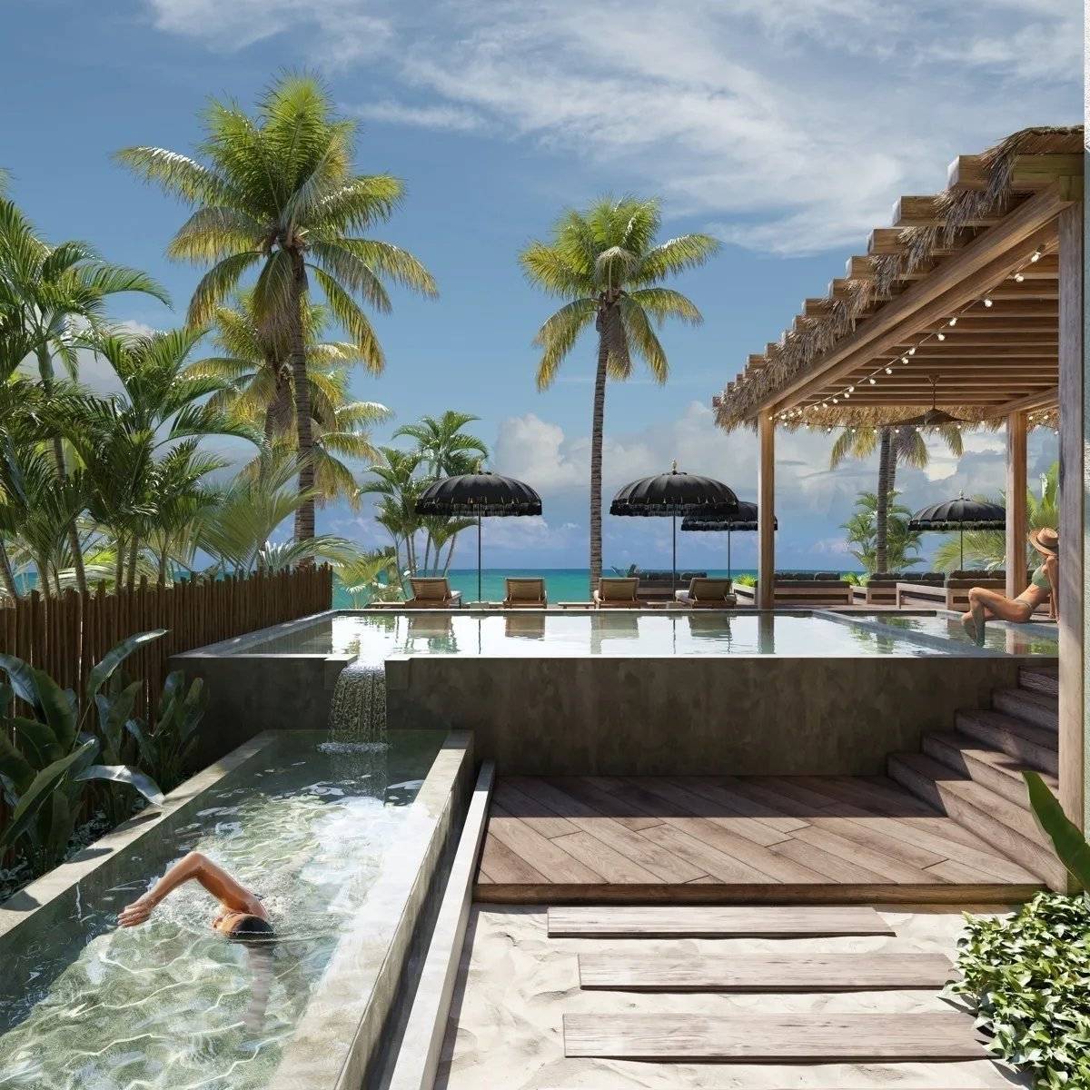 Condominios de lujo frente al mar en Tankah 5